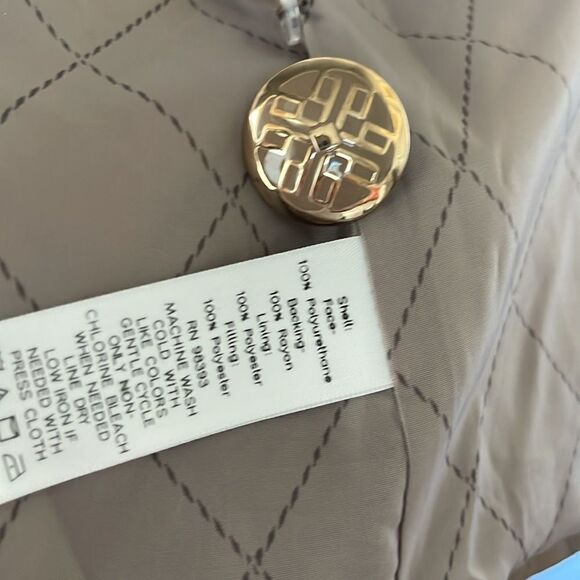 Faux quilted tan leather jackets - Picture 9 of 9